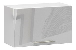 Dulap superior bucătărie Organo W 60 (alb + lucios metal)