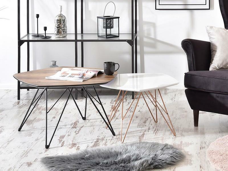 Măsuță de cafea Petal Zest Xl (nuc + negru)