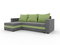 Rohová sedačka Safino (sivá + zelená) (L)