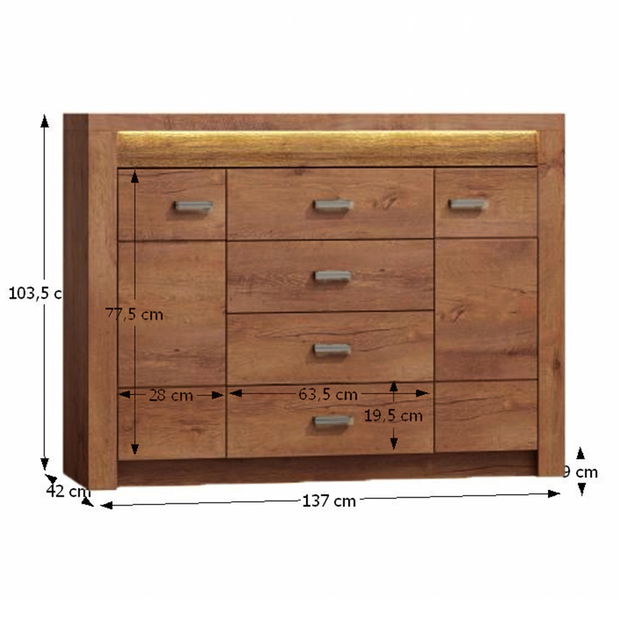 Comodă Inneas 07 (arin deschis)