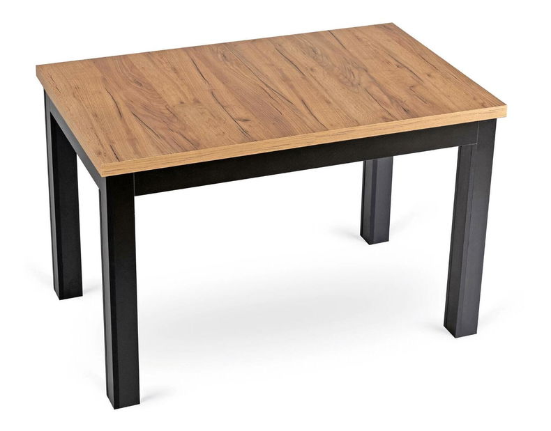 Masă sufragerie extensibilă Seguiremos (stejar craft auriu + negru) (pentru 4-6 persoane)
