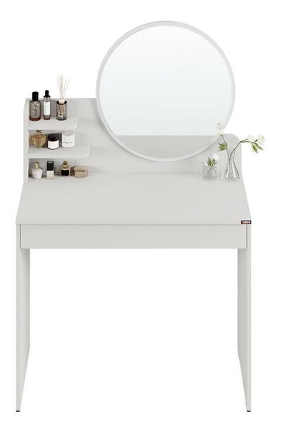 Toaletni stolić Trinity 2 (bijela) (s ogledalom)