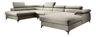 Kutna garnitura u obliku slova U Coly (bež) (sa prostorom za odlaganje) (L)