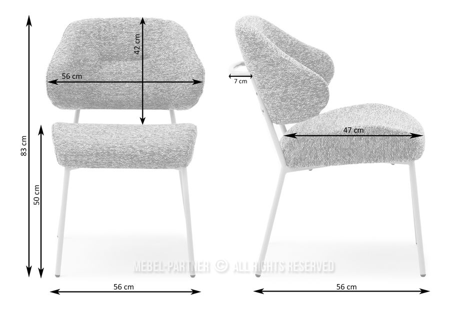 Szék Estrida K (krém + szürke)