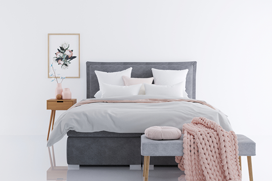 Manželská posteľ Boxspring 180 cm Topass (s úložným priestorom)