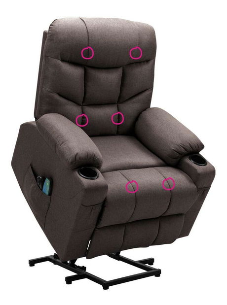 Masážne kreslo Hipocresias (hnedá) 