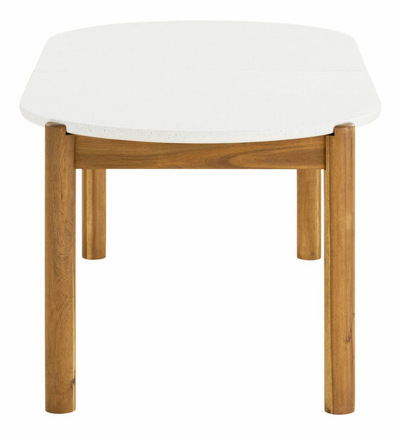 Záhradný stôl Taleria 9 (prírodná + biela)