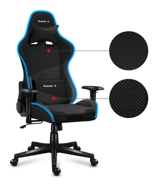 Gaming stolica Fusion 6.2 (crna) (s LED rasvjetom)