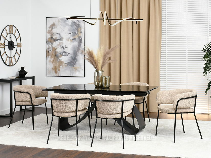 Scaun Sorento (bej închis + negru)