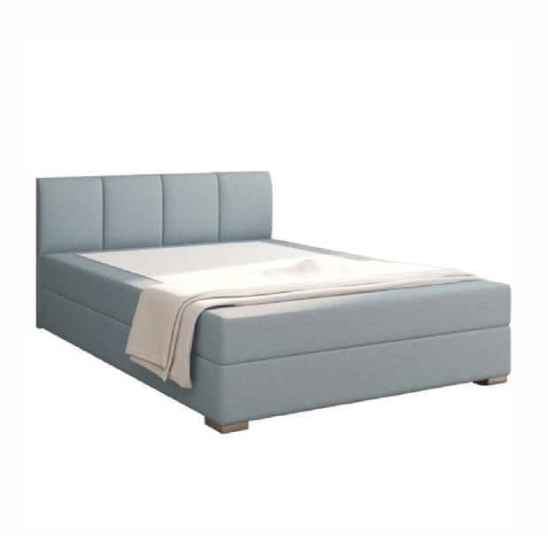 Manželská posteľ Boxspring 140 cm Rhoni (mentolová) (s roštom, matracom a úl. priestorom) *výpredaj 