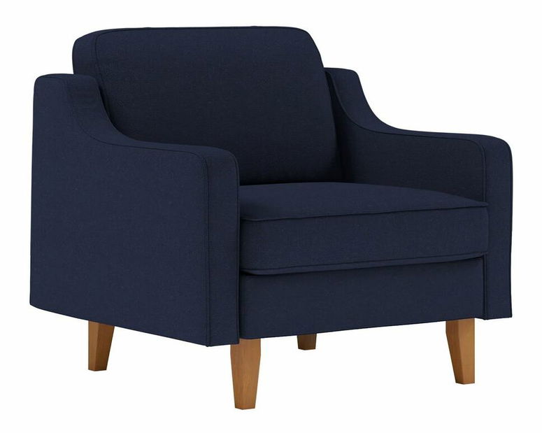 Kreslo Robia 1 (tmavomodrá + orech)