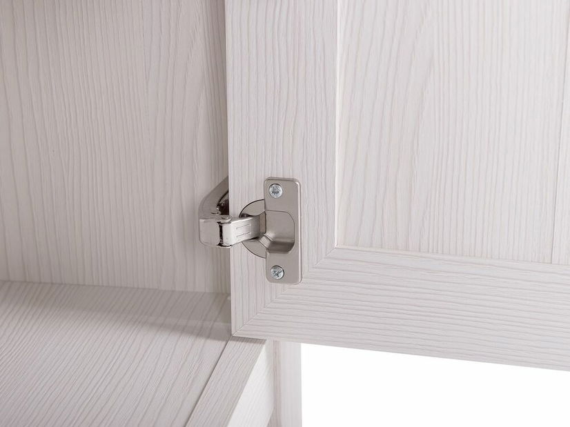 TV stolík/skrinka NEVELLE (krémová + tmavé drevo)