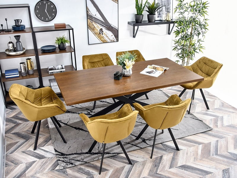 Scaun Nina (auriu + negru)