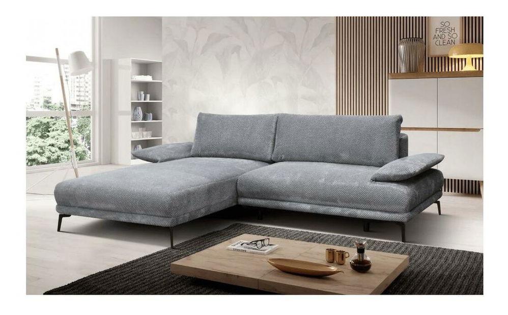 Széthúzható Sarokkanapé Eran (szürke) (tárolóhellyel) (B)