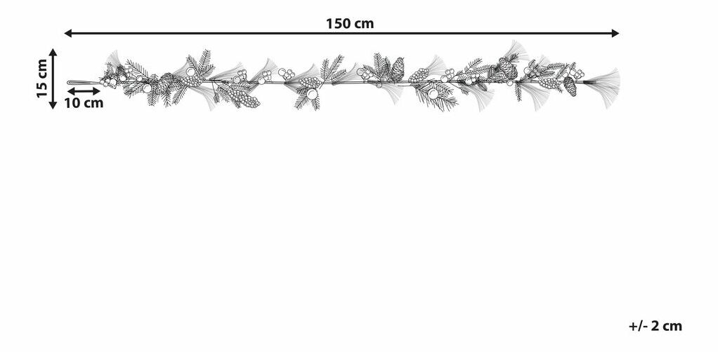 Vianočná girlanda 150 cm Rustin (zelená) 