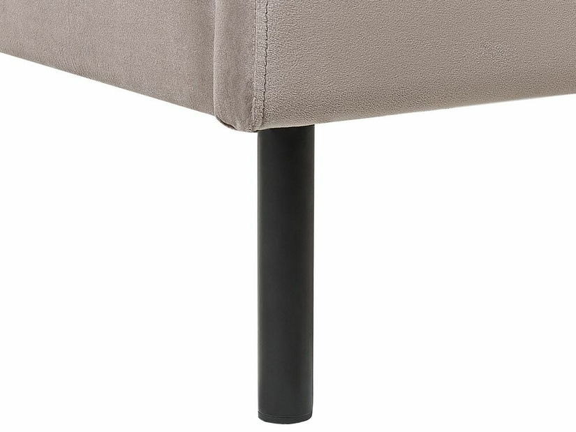 Pat matrimonial 160 cm Aimei (bej gri) (cu somieră)