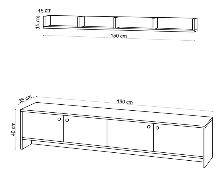 Obývacia stena Aliex 8 (dub)