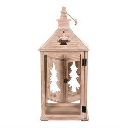 Drveni fenjer 2 kom Četinjače (prirodna)