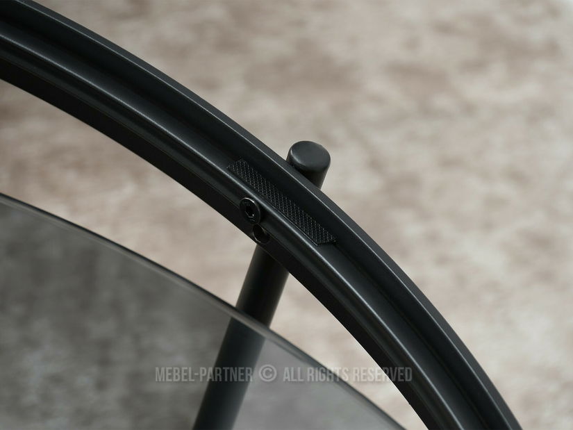 Konferenčný stolík Freya (dymové sklo čierne + čierna)