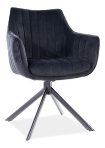 Scaun de sufragerie Anastasia (Negru + Negru)