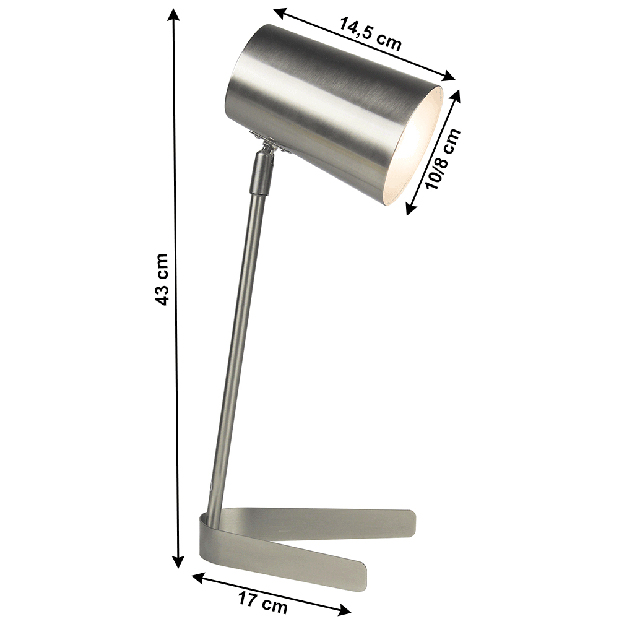 Stolová lampa Fibbu (matný nikel)