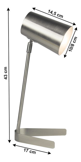 Stolová lampa Fibbu (matný nikel)