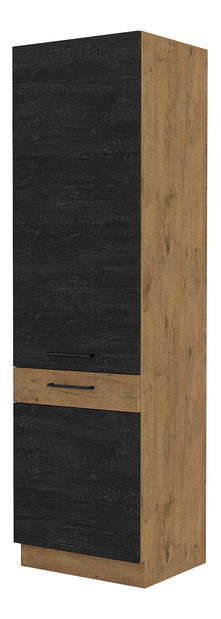 Dulap de bucătărie pentru frigider Virion 60 LO 210 2F (stejar lancelot + lemn închis) *vânzare