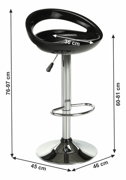 Bárszék Drymen Nove fekete