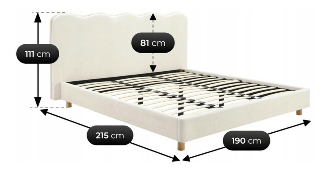 Manželská posteľ 180 cm Izimir 180 (krémová) (s roštom)