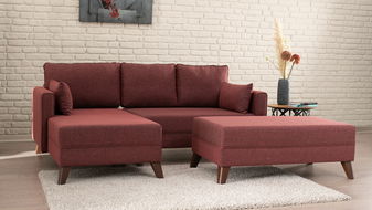 Sofa na razvlačenje Bellina 2 (bordo) (L)