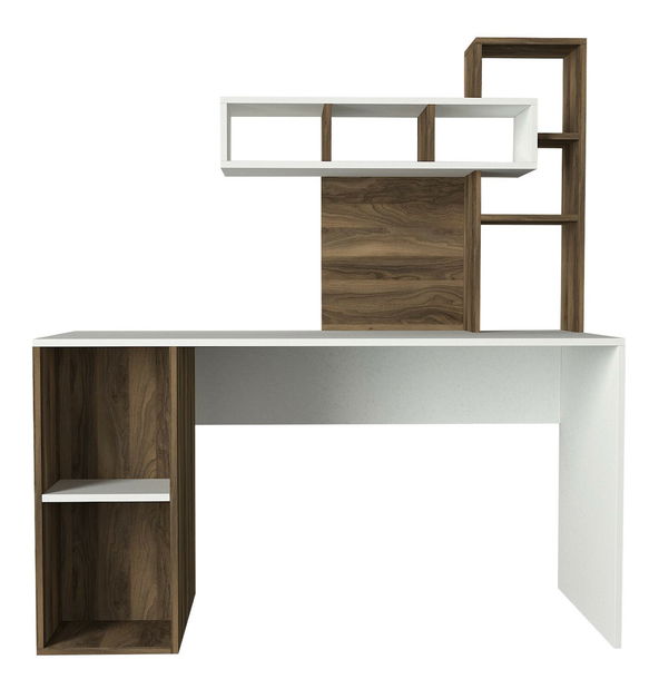 Masă PC Carla (Alb + Nuc)