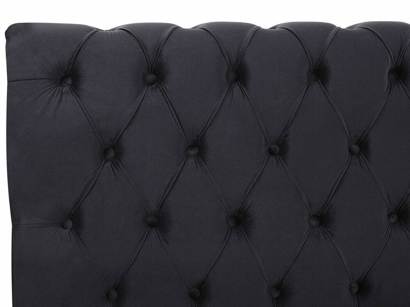 Manželská posteľ 140 cm ARCHON (s roštom) (čierna)