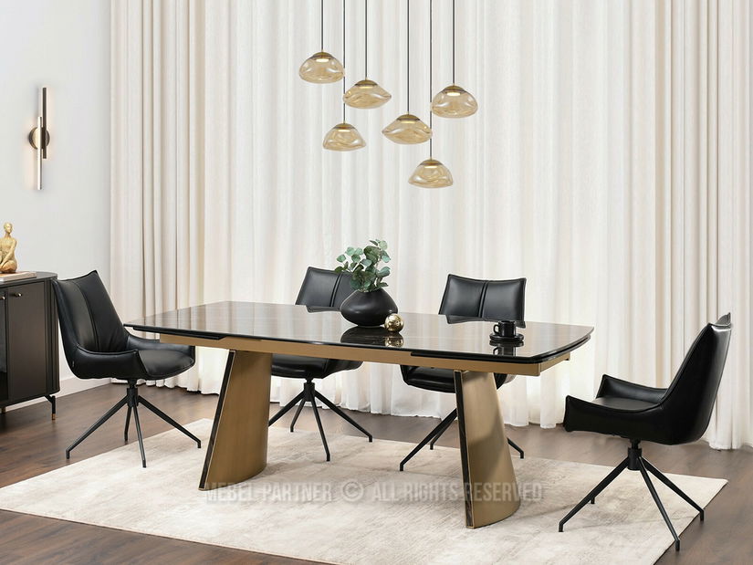 Masă sufragerie Ganamos (negru)