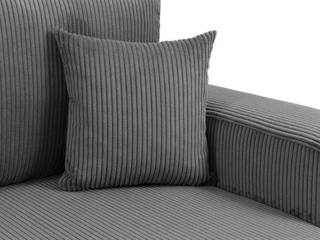 Rohová sedačka U Euston U S (sivá + čierna) (s úl. priestorom)