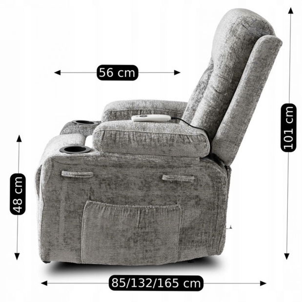 Masszázsfotel Banesto (szürke) 