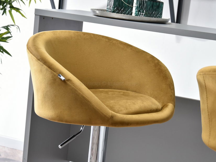 Stolička Hanzel (zlatá + chrómová)