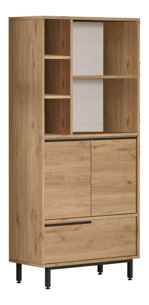 Dulap bucătărie Otto 9 A (nuc + stejar + negru)