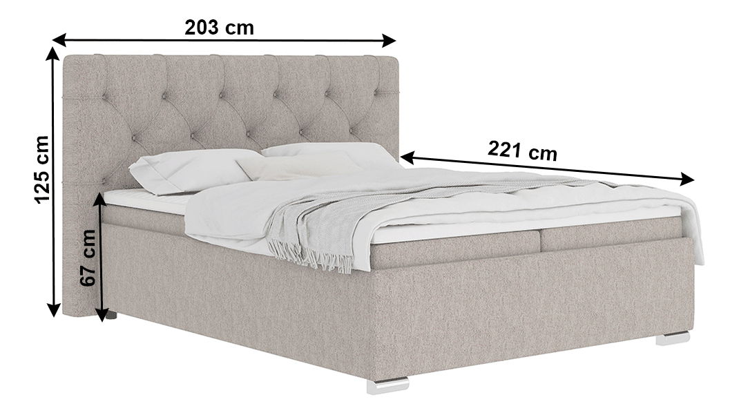 Manželská posteľ Boxspring 180 cm Morrea (sivohnedá) (s matracom)
