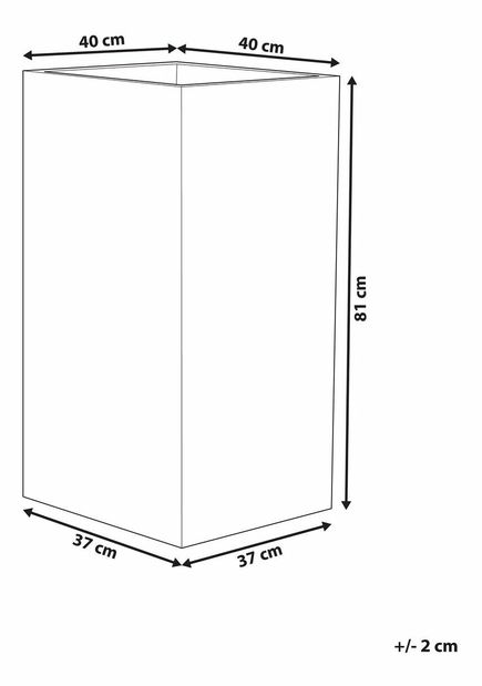 Virágtartó GANIO 81x40x40 cm (kő) (bézs)