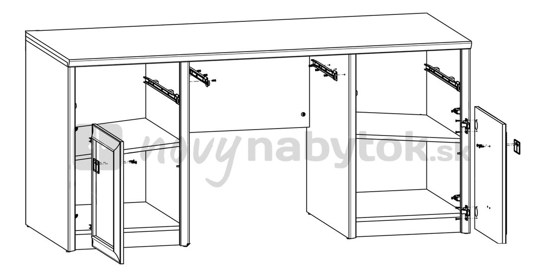 Masă PC Bong BIU2D2S