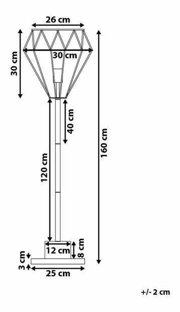 Stojanové svietidlo Mondi (mosadzná)