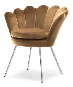 Kreslo Lasair (zlatá + chrómová)