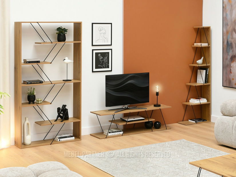 Set za dnevni boravak Healey 2 (hrast + crna)