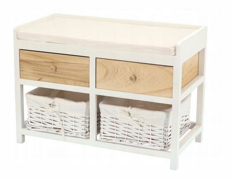 Komoda Provance (biela + béžová)