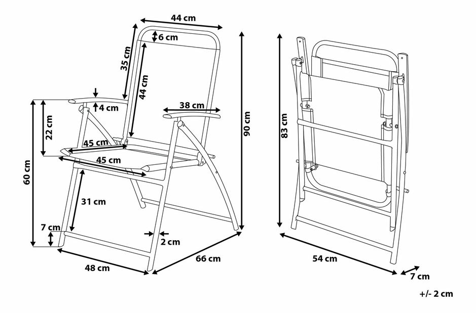 Kerti szék Love (fekete)