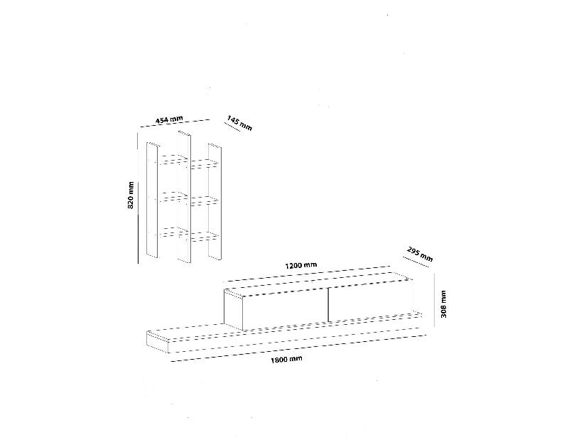 Mobilier living Kabola (alb + stejar zafir) 