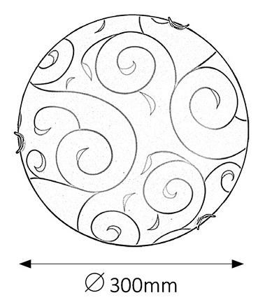 Aplică Harmony Lux 3852 (mânere crom + motiv alb)