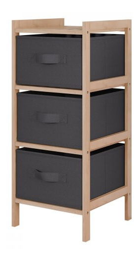 Könyvespolc Nefertiti (fenyő + szürke)