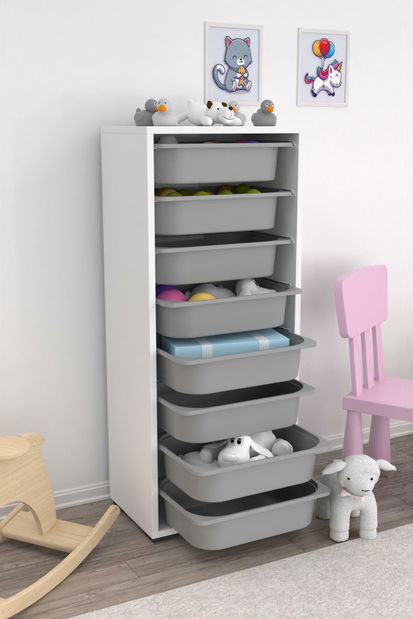 Organizator jucării Dremonka 4 (alb + Gri)