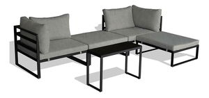 Set mobilier de grădină Adicionales (antracit + gri deschis) (pentru 4 persoane)
